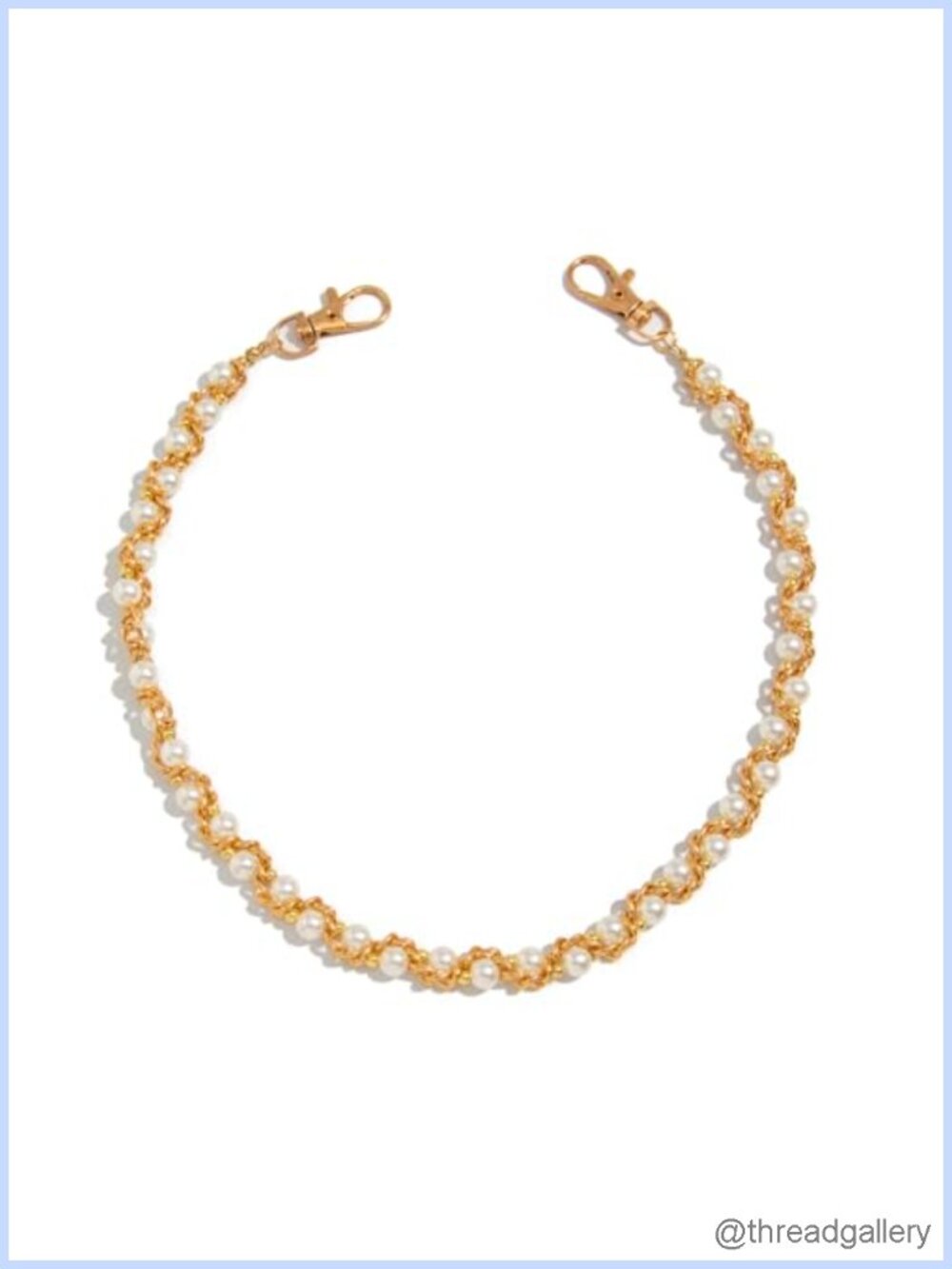 Metal Pearl Bead Body Chain Wrap-Around Jeans Accessory for Streetwear